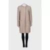 Beige zippered overcoat