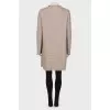Beige zippered overcoat