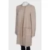 Beige zippered overcoat