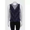 Blue frilling blouse