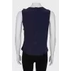 Blue frilling blouse