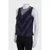 Blue frilling blouse