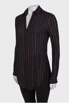 Striped black blouse