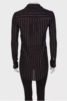Striped black blouse