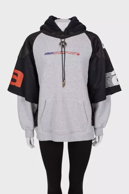 Combo hoodie with print