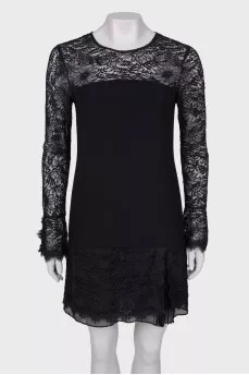 Dress with guipure