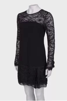 Dress with guipure