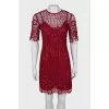 Burgundy lace dress with tag
