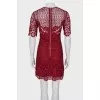 Burgundy lace dress with tag
