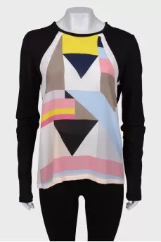Long-length with geometric print
