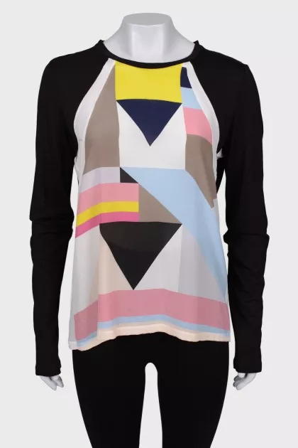 Long-length with geometric print