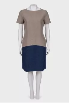 Cashmere bi-colour dress