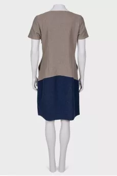 Cashmere bi-colour dress