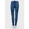 Paint spots jeans with designer lats