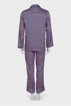 Pantsuit with small abstract print