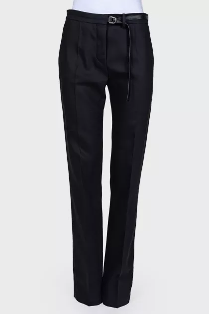 Classic pants with belt