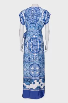 Wrap maxi dress with pockets
