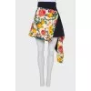 Asymmetrical flower print skirt