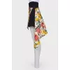 Asymmetrical flower print skirt