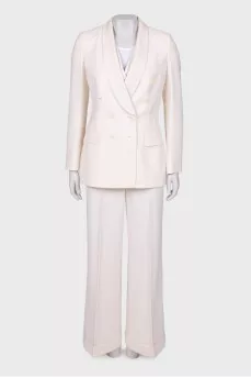 White 3-piece pantsuit