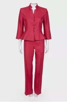Burgundy pantsuit
