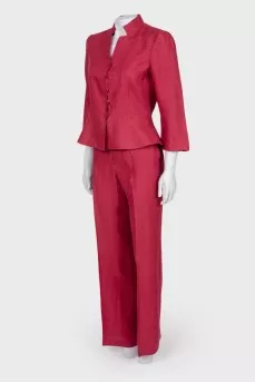 Burgundy pantsuit