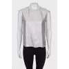 Silver sleeveless top