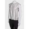 Silver sleeveless top