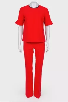 Red pantsuit