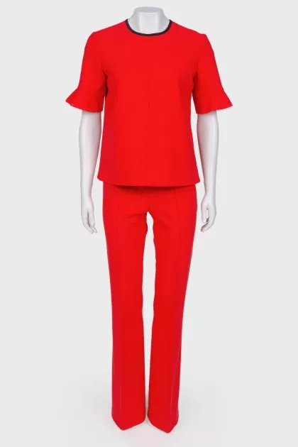 Red pantsuit