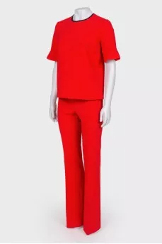 Red pantsuit