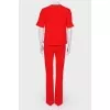 Red pantsuit