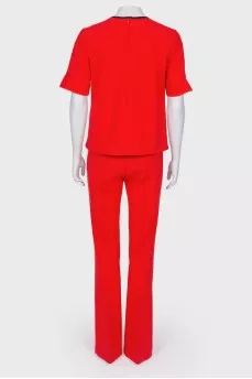 Red pantsuit