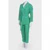 Green pantsuit