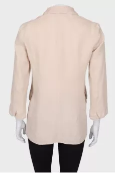 Beige linen shirt