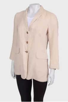 Beige linen shirt