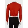 Cropped sweater in terracotta