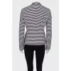 White blazer in dark blue stripe