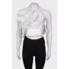 Silvery top with ruffles