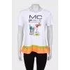 White T-shirt with print