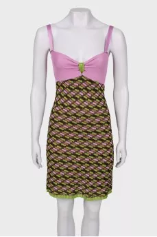 Print knitted  dress