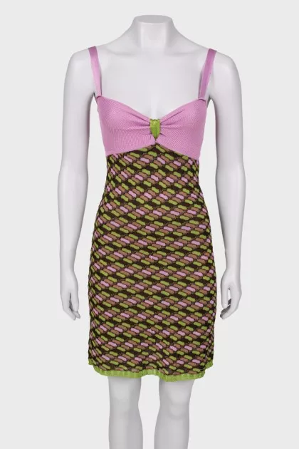 Print knitted  dress