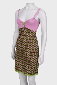 Print knitted  dress