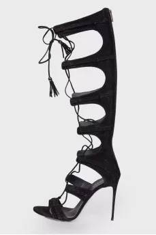 Drawstring peep toe