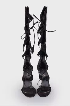 Drawstring peep toe