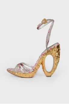 Metallic Feerique Morganne mules