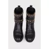 Boots with contrast rivets