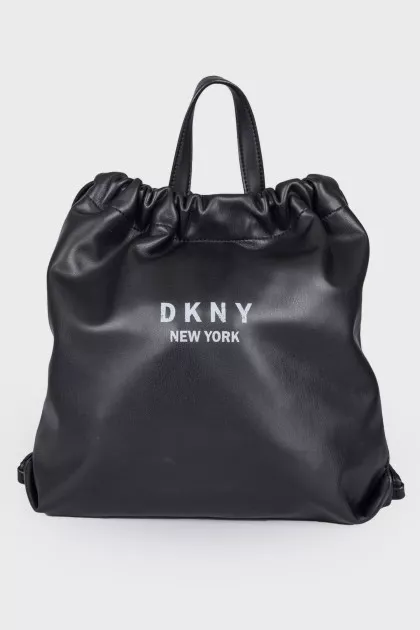 Drawstring backpack black
