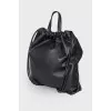 Drawstring backpack black