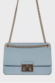 Blue flap bag